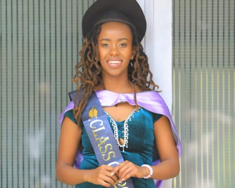 Pauline Muthoni on her graduation day